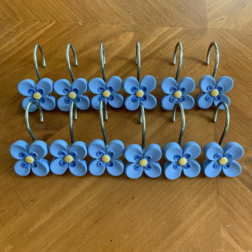 Shower curtain hooks